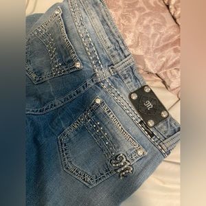 Blue dark wash jeans